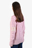 Thom Browne Pink Wool Mohair Cable Knit Sweater Size 4