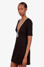 Gucci Black/White Low Cut Mini Dress Size M