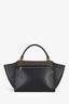 Celine Grey/Navy Leather Medium Shoulder Bag