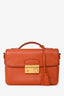 Prada Orange Saffiano Leather Mini Sound Top Handle Bag