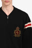 Dolce & Gabbana Black Wool Crest Embroidered Cardigan Size 50 Mens
