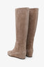Jimmy Choo Grey Suede 'Olivia' Wedged Boots Size 37.5