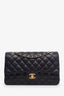 Pre-loved Chanel™ 2008-09 Black Quilted Lambskin Medium Classic Double Flap Bag