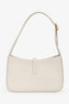 Saint Laurent White Leather Classic 'Le 5 a 7' Shoulder Bag
