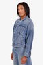 Balenciaga 2018 Blue 'Swing' Darted-seams Denim Jacket Size 36