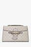 Gucci Light Grey Guccissima Leather Medium Emily Horsebit Chain Bag