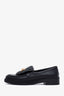 Pre-loved Chanel™ Black Leather Quilted Turnlock Logo Loafers Size 37