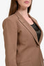 Gucci Taupe Wool Blend Single Breasted Blazer Size 44