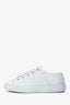 Pre-Loved Chanel™ 2022 Light Blue Denim Quilted Interlocking CC Logo Sneaker Size 37