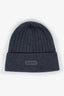 Gucci Grey Wool Logo Patch Knit Beanie Size S