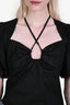 Frame Black Cotton Puff Sleeve 'Tie-Neck' Top Size XS