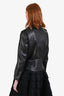Veste de motard Gucci en cuir d’agneau noir, taille 38