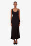 Valentino Boutique Black Ruffled Sleeveless Maxi Dress Size 6