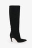 Christian Dior Black Suede Knee-High Boots Size 37.5