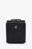Pre-loved Chanel™ 2019 Black Caviar Leather Vertical Classic Mini Vanity Case