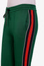 Gucci Green Web Trim Track Pants Size S