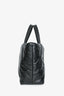 Saint Laurent 2023 Black Puffed Leather Logo Shopping Tote