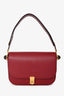 Valentino Red Leather Shoulder Bag with Convertible Strap