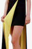 Versace Collection Black/Yellow Open Shoulder Maxi Dress Size 38