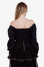 Faithful The Brand Black Linen Long Sleeve Crop Top Size 4