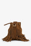 Saint Laurent Brown Suede Fringe Small Emmanuelle Bucket Bag
