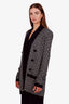 Balmain Black Monogram Jacquard Knit Open Cardigan Size 40 'No Belt'