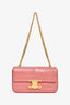 Celine Pink Niloticus Crocodile Teen Triomphe Shoulder Bag