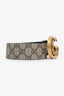 Gucci Beige Canvas Monogram GG Belt Size 90.36