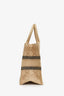 Christian Dior 2022 Natural Cannage Raffia Medium Dior Book Tote