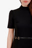 Gucci Black Horsebit Accent Knee Length Dress Size S