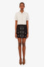 Gucci 2006 Black Beaded Crystal Mini Skirt Altered Size 42