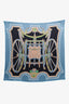 Hermès Blue/Brown Silk Carré 70 Soie Vintage Les Roues De Phaeton Scarf
