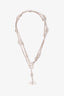 Hermès Sterling Silver Farandole Long Necklace 120