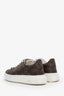 Louis Vuitton Brown Leather Monogram Time Out Sneakers Size 37.5