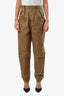 Isabel Marant Etoile Brown High Rise Tapered 'Pulcie' Trouser Size 36