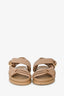 Fendi Beige Leather 'Feel' Sandals Size 38