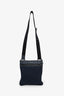 Burberry Navy Blue Canvas Leather Crossbody Bag