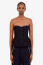 Veronica Beard Black Arlette Bustier Top Size 2