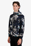 Burberry Green/Navy Camouflage Print Hooded Windbreaker Jacket Size 46 Men's