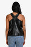 Courrages Black Patent Leather Sleeveless Top Size 40