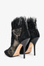 Jimmy Choo Black Lace Heeled Booties Size 38.5