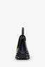 Dolce & Gabbana Black/White Polka Dot Leather Top Handle Bag with Strap
