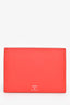 Hermès Red Mysore Goatskin 'Histoire Naturelle' Card Holder With Lizard Leather