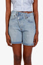 Agolde Light Blue Denim Criss Cross Shorts Size 24