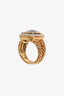 David Yurman 18K Yellow Gold Champagne Citrine x11x11 'Albion' Ring Size 6