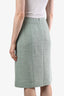 Pre-Loved Chanel™ 1998 Light Blue Wool Pleated Midi Skirt Size 40