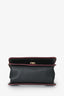 Pierre Hardy Black/Burgundy Multicolour Leather Alpha Maxi Top Handle Bag with Crossbody Strap
