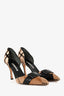 Manolo Blahnik Black/Brown Pony Hair Heels Size 41