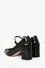 Valentino Black Patent VLogo Signature Mary Jane Pumps Size 38