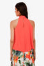 A.L.C. Orange Pleated Sleeveless Blouse Size 2